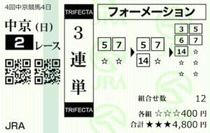 エクストラ有料情報6月13日購入馬券