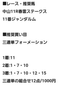 ファイナルホース4月11日無料情報