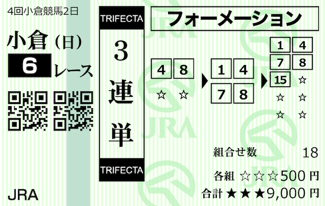 フヤセル　有料　馬券2