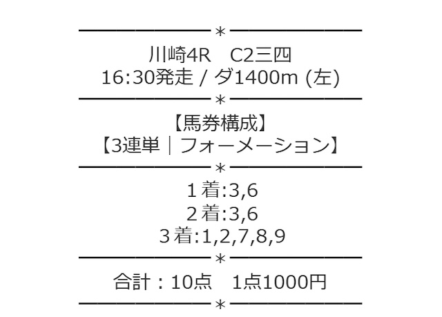 バクガチ_有料予想0512_買い目画像